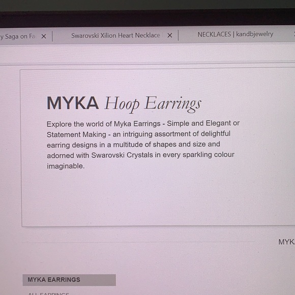 COPY - COPY - NWOT MYKA BRIGHT RHODIUM SILVER Med. HOOP … - Picture 8 of 13